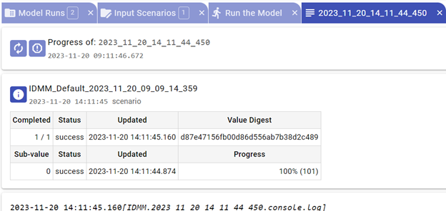 OpenM UI screen