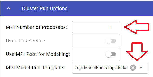 OpenM UI Cluster options