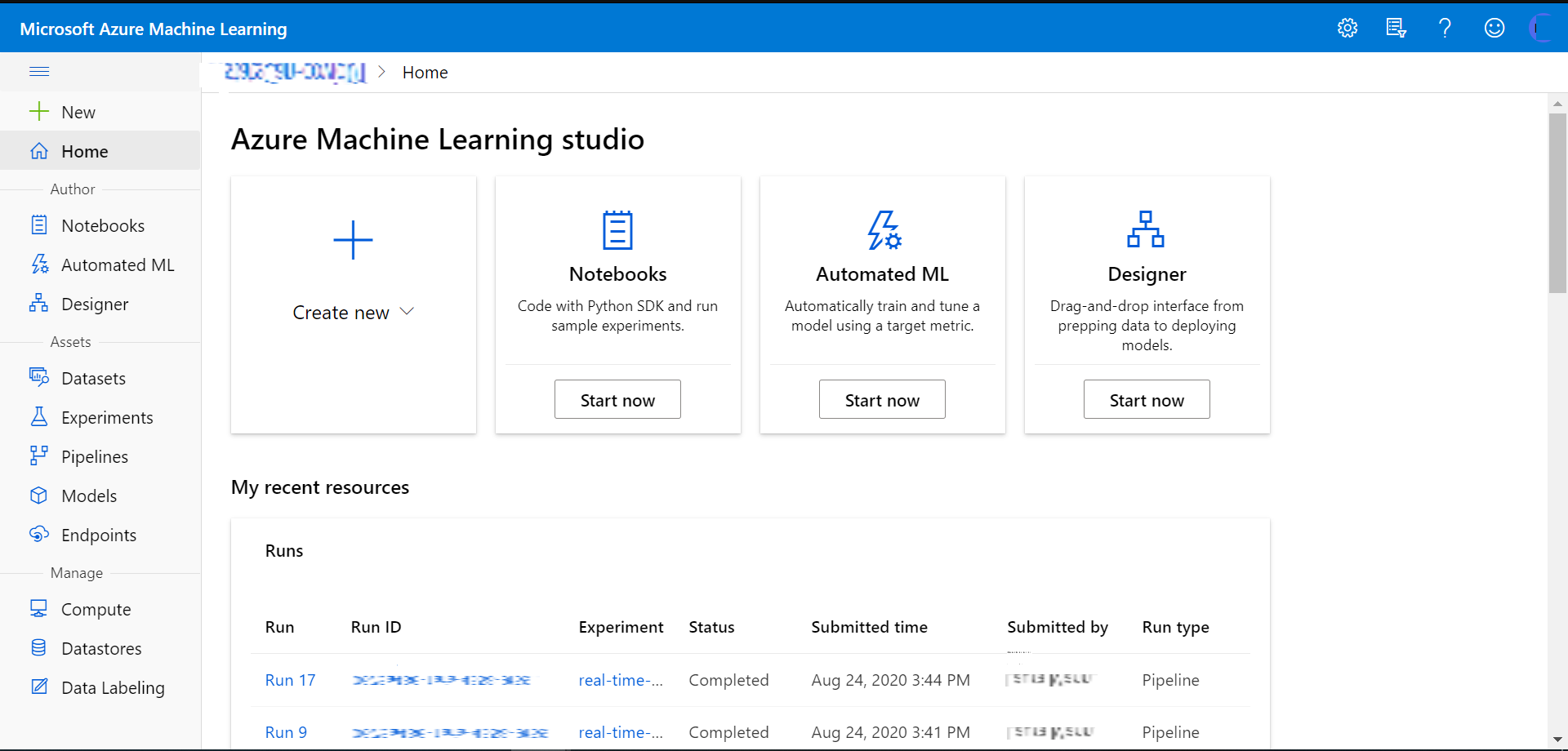 Azure Machine Learning Studio