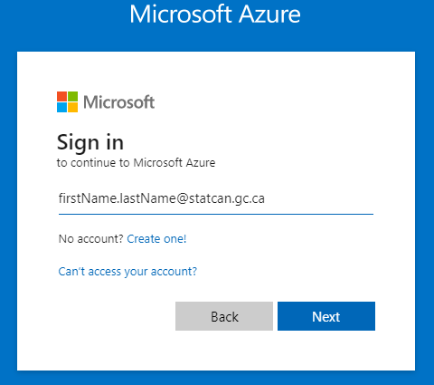 Azure Portal Login