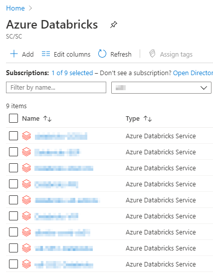 Databricks workspaces List