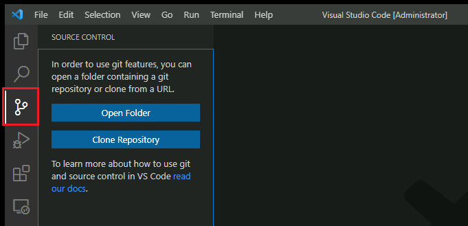Click on the Source Control tab