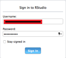 login to RStudio