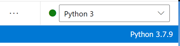 sélectionnez Python 3