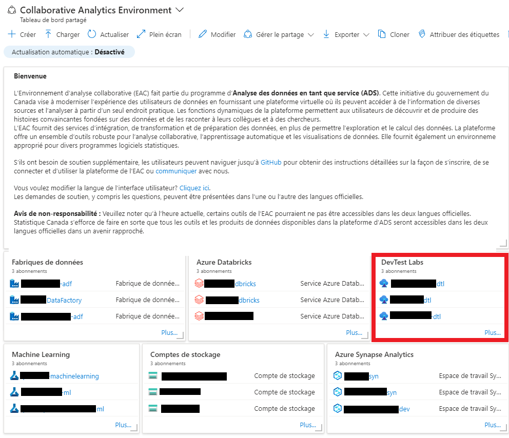 DTL from Dashboard