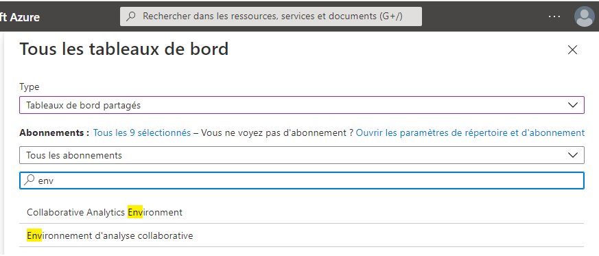 Tableau de bord - Environnement d’analyse collaboratif